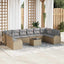 Sofa Sæt med pude 11 pcs Beige Polyrattan