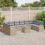 Sofa Sæt med pude 11 pcs Beige Polyrattan