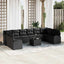 Sofa Sæt med pude 11 pcs Sort Polyrattan