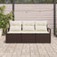 Sofa Sæt 3 pcs Brun polyrattan