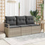 Sofa Sæt 3 pcs Lysegrå polyrattan