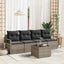 Sofa Sæt med pude 5 pcs Grå polyrattan