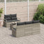 Sofa Sæt med pude 6 pcs Lysegrå polyrattan