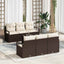 Sofa Sæt med pude 7 pcs Brun og Creme polyrattan
