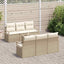 Sofa Sæt med pude 7 pcs Beige og creme polyrattan