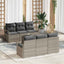 Sofa Sæt med pude 7 pcs Lysegrå polyrattan
