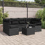 Sofa Sæt 7 pcs Sort polyrattan