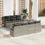 Sofa Sæt med pude 8 pcs Lysegrå polyrattan
