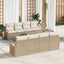 Sofa Sæt med pude 7 pcs Beige og creme polyrattan