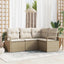 Sofa Sæt 4 pcs Beige polyrattan