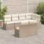 Sofa Sæt 7 stk. Beige polyrattan