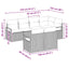 Sofa Sæt 7 stk. Beige polyrattan