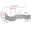 Sofa Sæt 6 stk. Beige polyrattan