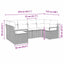 Sofa Sæt 6 stk. Beige polyrattan