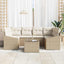 Sofa Sæt med pude med pude 7 pcs Beige og creme polyrattan