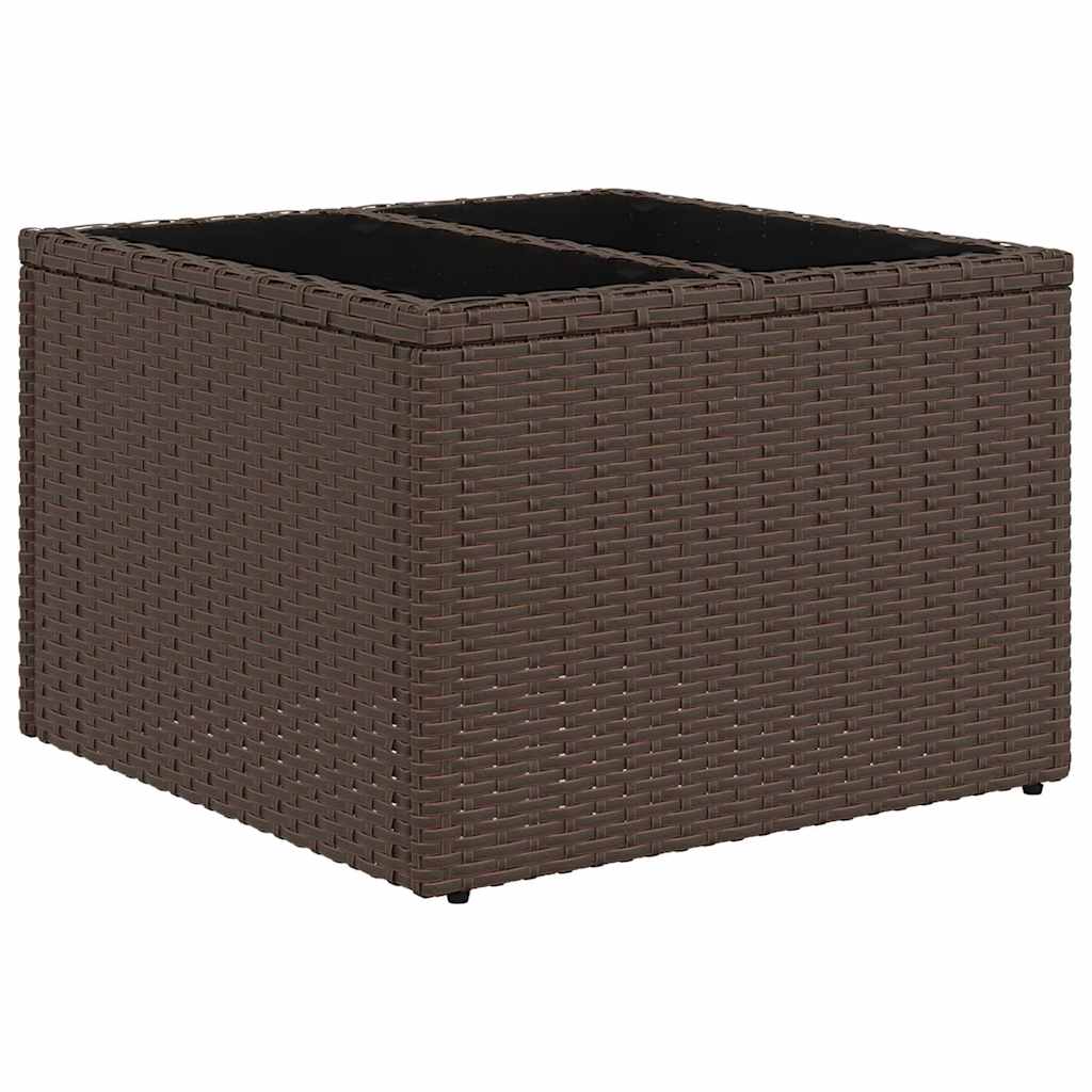 Sofa Sæt med pude med pude 9 pcs Brun og Creme polyrattan