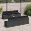 Sofa Sæt med pude med pude 9 pcs Sort polyrattan