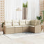 Sofa Sæt 5 stk. Beige polyrattan