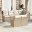 Sofa Sæt 7 stk. Beige polyrattan
