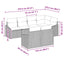 Sofa Sæt 7 stk. Beige polyrattan