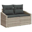 Sofa Sæt 8 stk. Lysegrå polyrattan