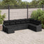 Sofa Sæt med pude 8 pcs Sort polyrattan