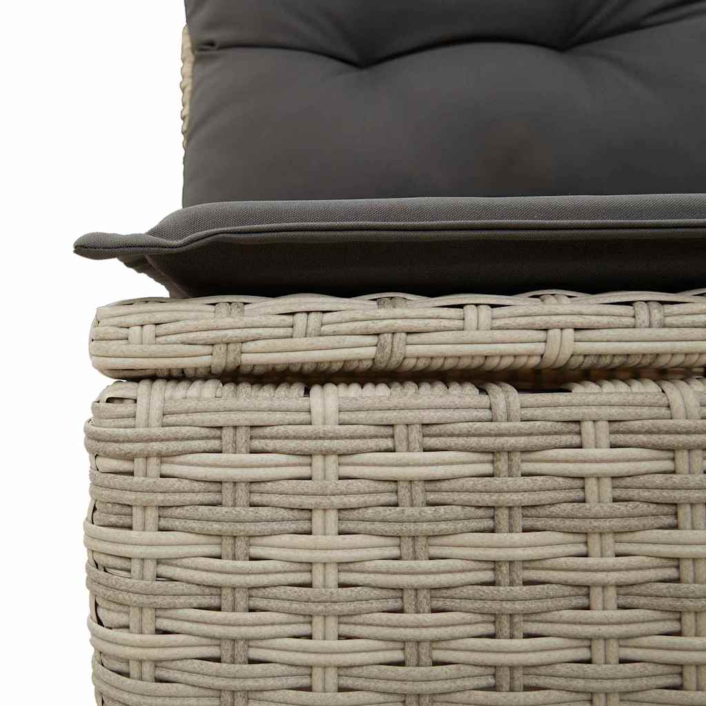 Sofa Sæt 10 stk. Lysegrå polyrattan