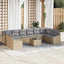 Sofa Sæt med pude 11 pcs Beige polyrattan