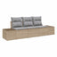 Sofa Sæt med pude 3 pcs Beige polyrattan