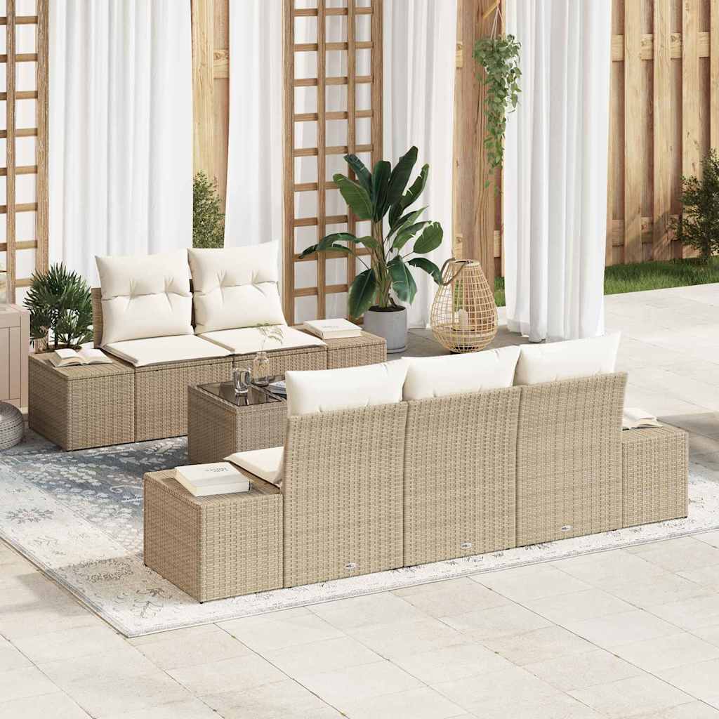 Havesofa Sæt Beige polyrattan