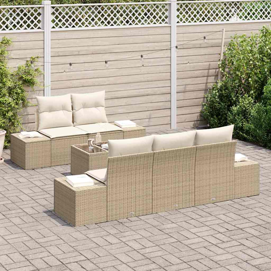 Havesofa Sæt Beige polyrattan