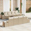 Havesofa Sæt med pude 7 pcs Beige og creme polyrattan