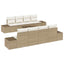 Havesofa Sæt med pude 7 pcs Beige og creme polyrattan