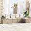 Havesofa Sæt 5 stk. Beige polyrattan
