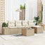 Havesofa Sæt 6 stk. Beige polyrattan