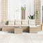 Havesofa Sæt 6 stk. Beige polyrattan