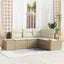 Havesofa Sæt 4 stk. Beige polyrattan