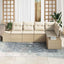 Havesofa Sæt 5 stk. Beige polyrattan