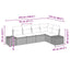 Havesofa Sæt 5 stk. Beige polyrattan
