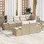Havesofa Sæt 7 stk. Beige og creme polyrattan