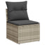Havesofa Sæt 9 stk. Lysegrå polyrattan