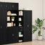 Bogreol med skuffe Sort eg 30 x 42.4 x 185.2 cm