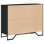 Sideboard med skuffe Sort eg 97 x 32,5 x 74,5 cm