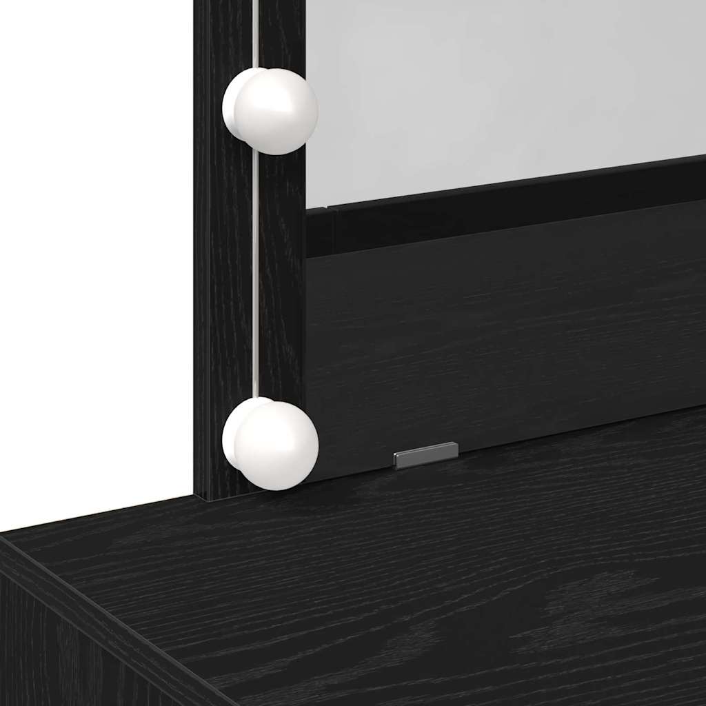 Klædeskab med skuffe Sort eg 100 x 40 x 120 cm Konstrueret træ