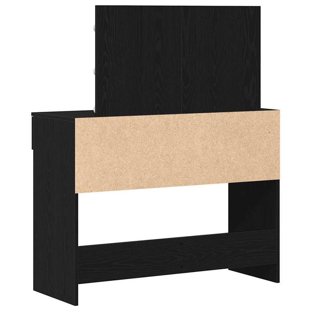 Klædeskab med skuffe Sort eg 100 x 40 x 120 cm Konstrueret træ