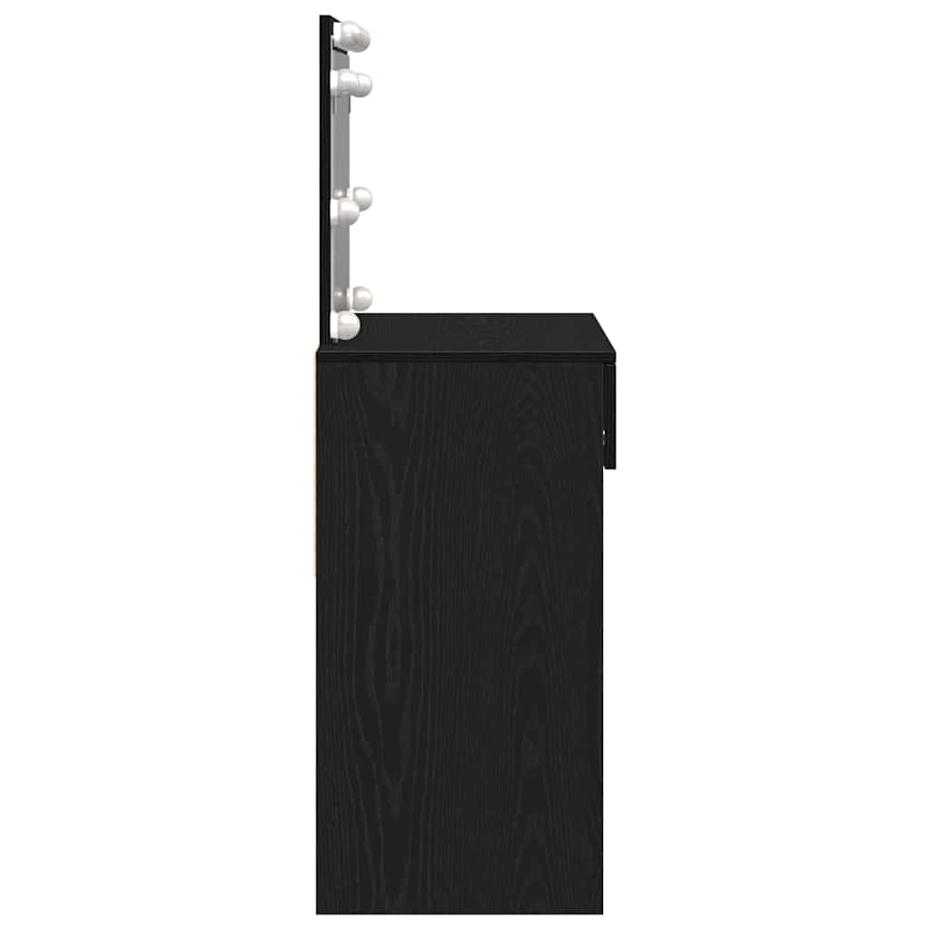 Klædeskab med skuffe Sort eg 100 x 40 x 120 cm Konstrueret træ