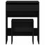 Makeupbord med skuffe Sort eg 60 x 40 x 75 cm Konstrueret træ