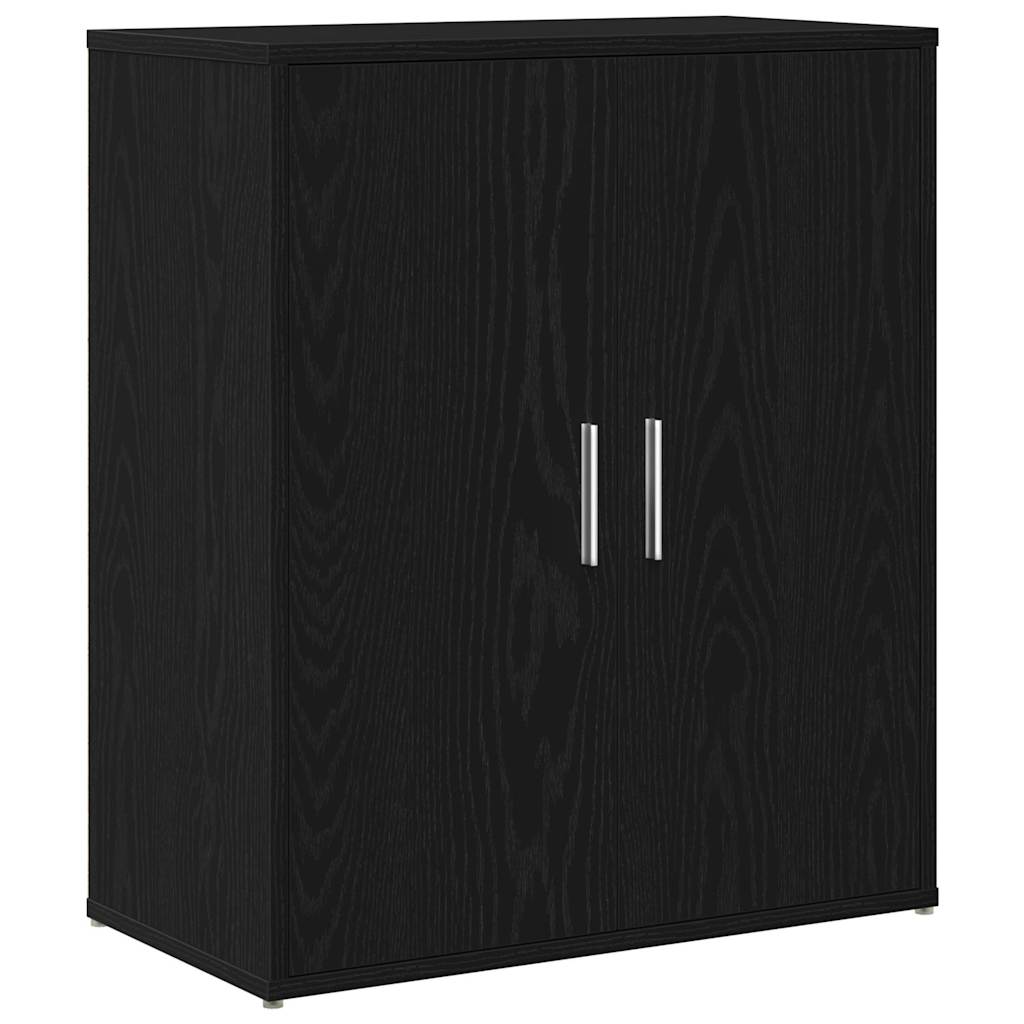 skænk 60x31x70 cm konstrueret træ sort egetræsfarve