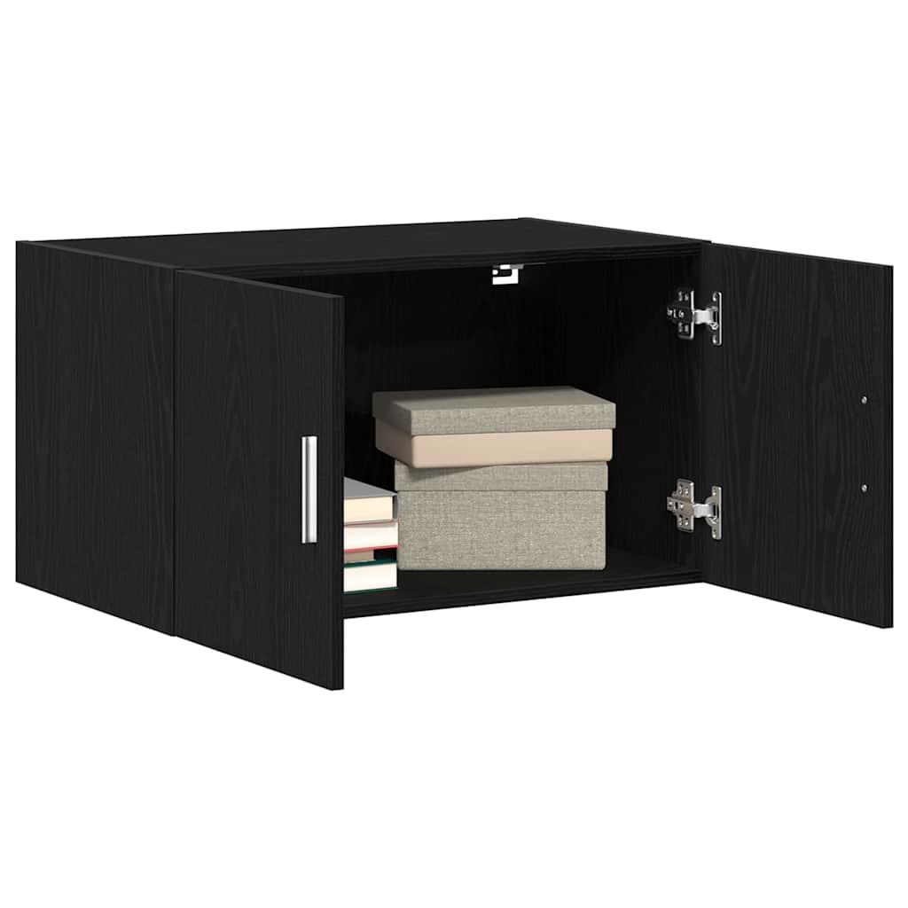 Vægskab Vægmonteret Sort eg 70 x 42.5 x 40 cm Konstrueret træ