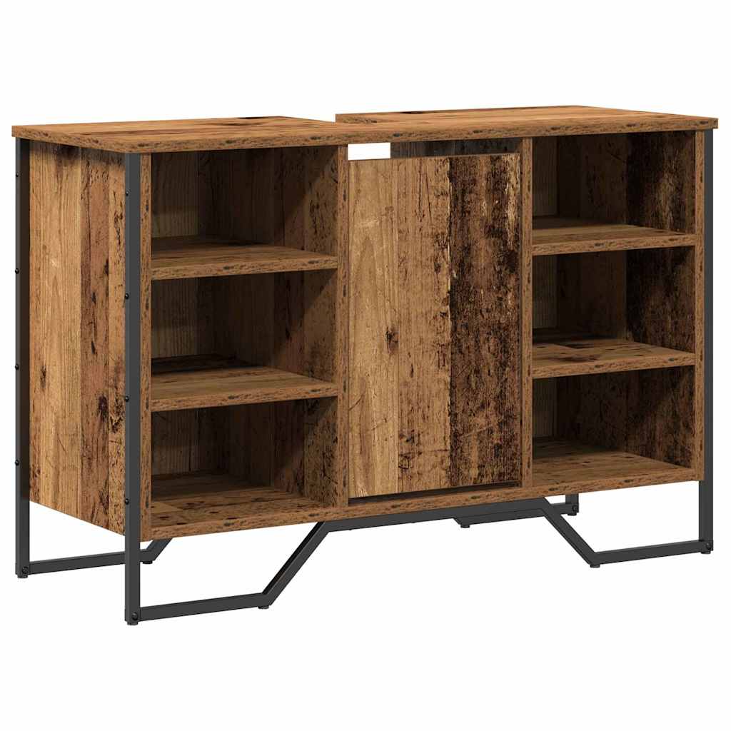 Badeværelsesskabsunder Gammelt træ 91 x 35 x 60 cm